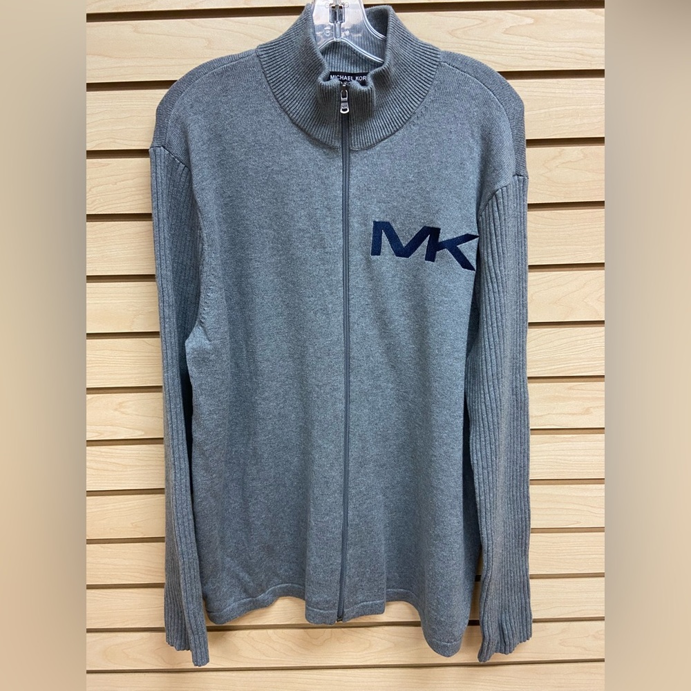 NWT MICHAEL KORS MEN COTTON CARDIGAN SWEATER SIZE XL